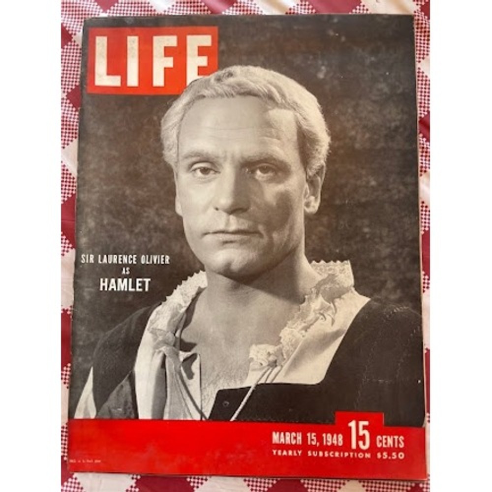 LIFE Magazine March 15 1948 Sir Laurence Olivier Hamlet Shakespeare NO LABEL
